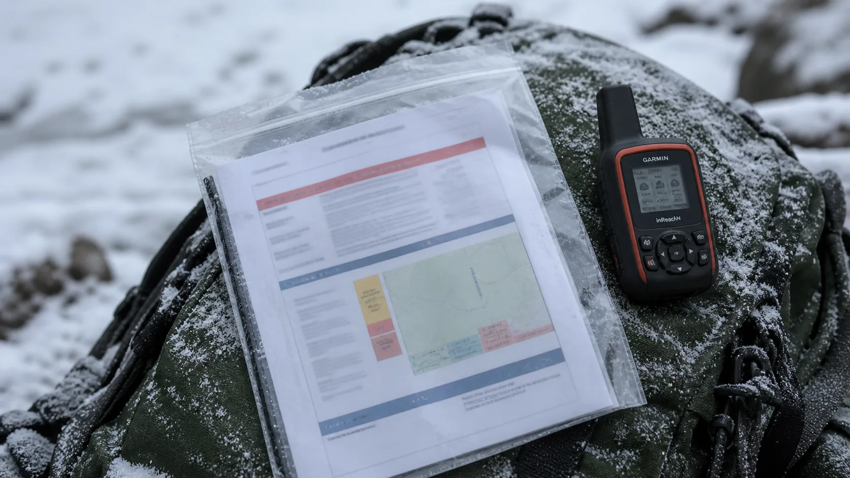 Krisplan och larmkedja på fjälltur